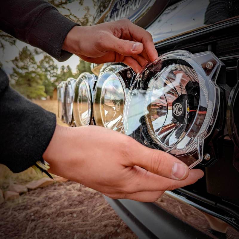 KC HiLiTES 6in. Light Shield for Gravity Pro6 LED Lights (Single) - Clear - Black Ops Auto Works