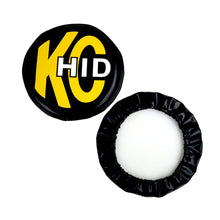 Load image into Gallery viewer, KC HiLiTES 8in. Round Soft Cover HID (Pair) - Black w/Yellow Brushed KC Logo - Black Ops Auto Works