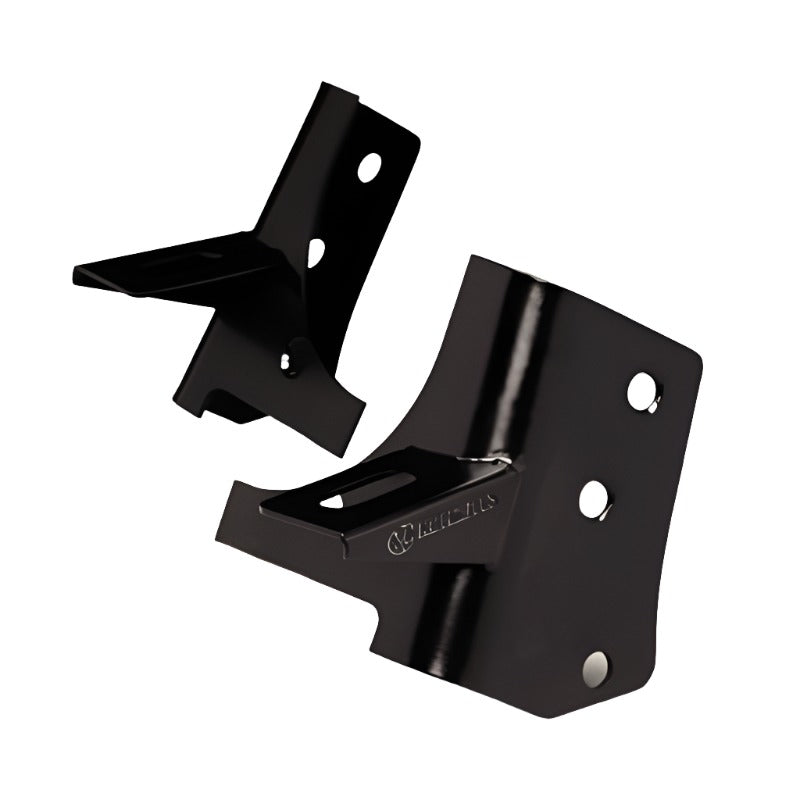 KC HiLiTES 97-06 Jeep TJ A-Pillar Windshield Hinge Light Mount Bracket Set (Pair) - Black - Black Ops Auto Works