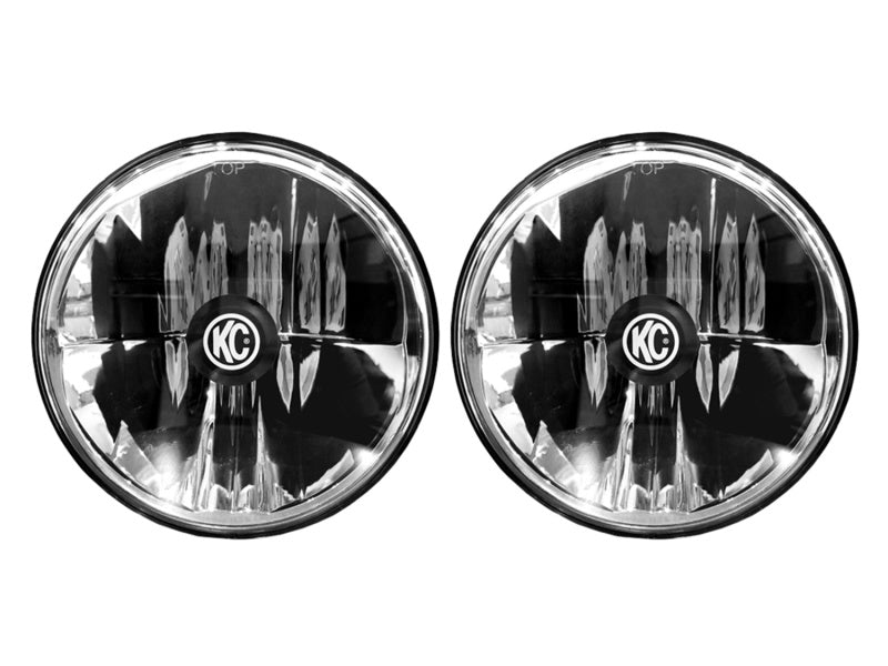 KC HiLiTES 97-06 Jeep TJ/Univ. 7in. Gravity LED H4 DOT Approved Replac. Headlight (Pair Pack System) - Black Ops Auto Works
