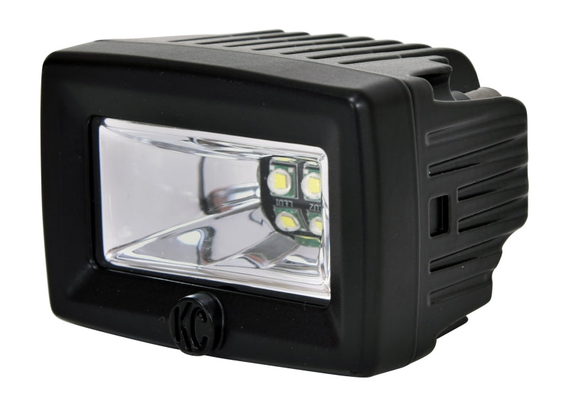 KC HiLiTES C-Series 2in. C2 LED Light 20w Area Flood Beam (Pair Pack System) - Black - Black Ops Auto Works
