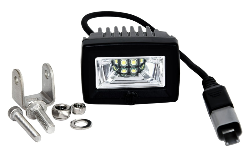 KC HiLiTES C-Series 2in. C2 LED Light 20w Area Flood Beam (Pair Pack System) - Black - Black Ops Auto Works