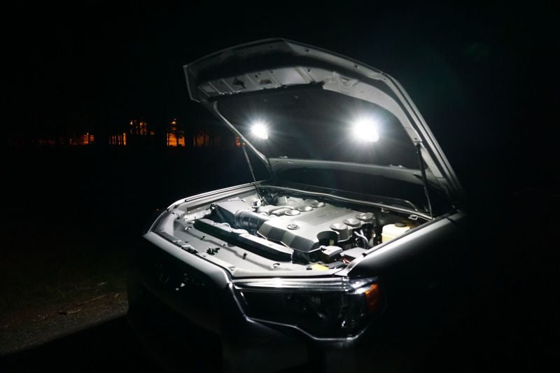KC HiLiTES Cyclone 2in. LED Universal Under Hood Lighting Kit (Incl. 2 Cyclone Lights/Switch/Wiring) - Black Ops Auto Works