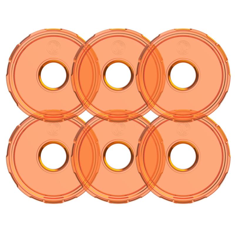 KC HiLiTES Cyclone V2 LED - Replacement Lens - Amber - 6-PK - Black Ops Auto Works