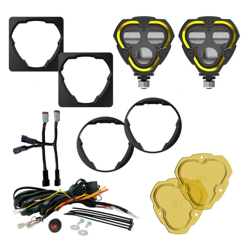 KC HiLiTES FLEX ERA 3 Dual Mode SAE Fog Lights - 2-Light Master Kit for Toyota Aftermarket Bumper - Black Ops Auto Works