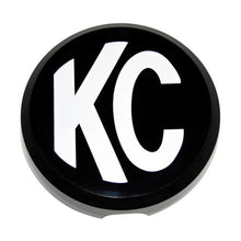 Load image into Gallery viewer, KC HiLiTES 6in. Round Hard Cover for Daylighter/SlimLite/Pro-Sport (Single) - Black w/White KC Logo - KC HiLiTES KCL5105