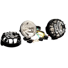 Load image into Gallery viewer, KC HiLiTES Rally 400 4in. Round Halogen Light 55w Spread Beam (Pair Pack System) - Black - Black Ops Auto Works