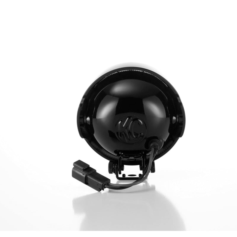 KC HiLiTES Rally 400 4in. Round Halogen Light 55w Spread Beam (Single) - Black - Black Ops Auto Works