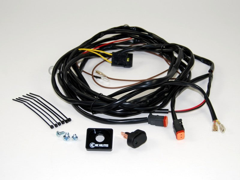 KC HiLiTES Wiring Harness for (2) Lights w/2-Pin Deutsch Connectors (110w Max Total) - Black Ops Auto Works