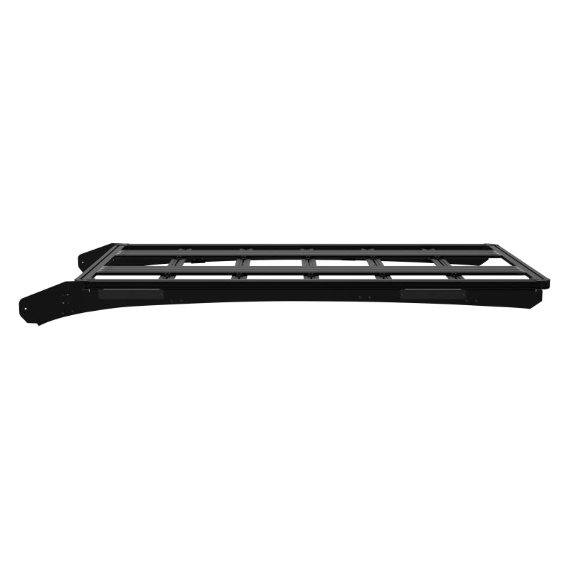 Close-up of T6 aluminum side rails and modular cross-members