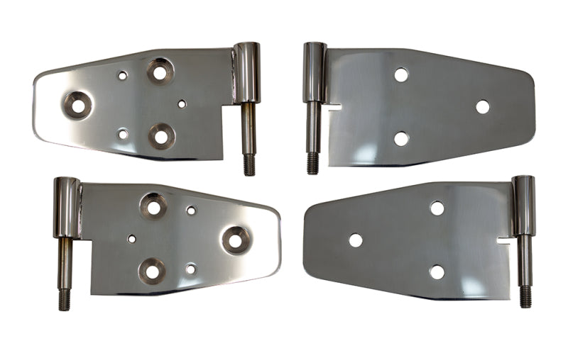 Kentrol 03-06 Jeep Wrangler TJ Door Hinge Set of 4 Pieces Polished - Black Ops Auto Works