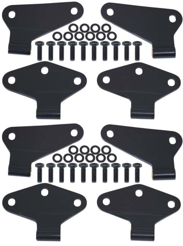 Kentrol 07-18 Jeep Wrangler JK Body Door Hinge Set 8 Pieces 4 Door - Textured Black - Black Ops Auto Works