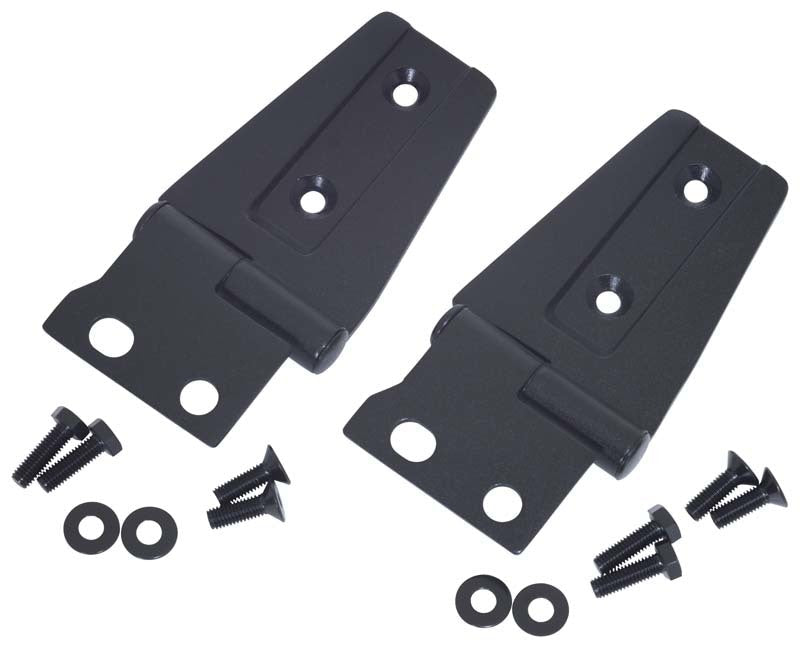 Kentrol 07-18 Jeep Wrangler JK Hood Hinge Pair - Textured Black - Black Ops Auto Works