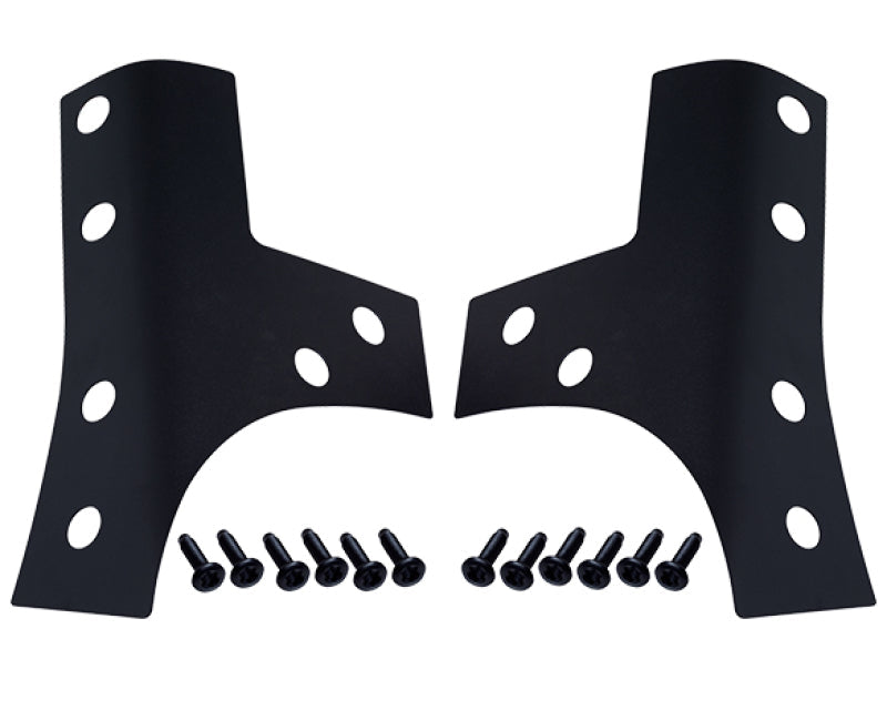 Kentrol 07-18 Jeep Wrangler JK Windshield Support Overlays Pair - Textured Black - Black Ops Auto Works