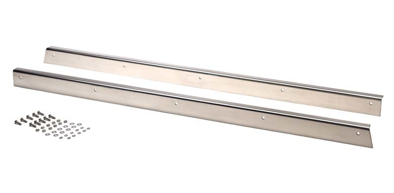 Kentrol 55-83 Jeep CJ5 Rocker Guards Pair - Polished Silver - Black Ops Auto Works
