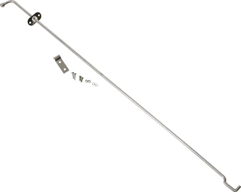Kentrol 72-86 Jeep CJ Hood Prop Rod - Polished Silver - Black Ops Auto Works