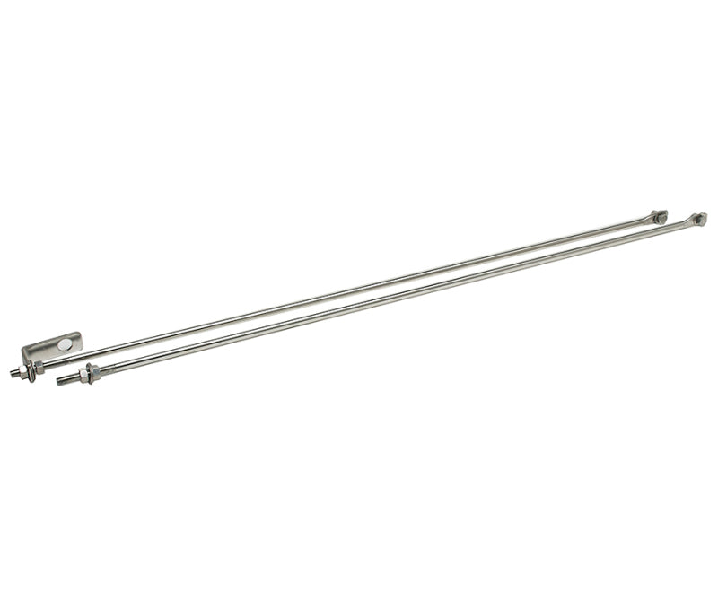 Kentrol 72-86 Jeep CJ Strut Rod Kit - Polished Silver - Black Ops Auto Works