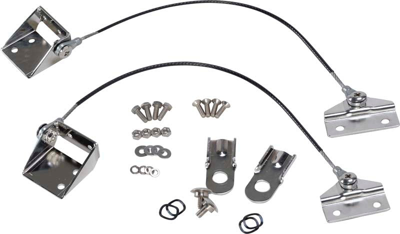 Kentrol 76-86 Jeep CJ Tailgate Pivot Latch Assembly Fiberglass Body CJ - Polished Silver - Black Ops Auto Works