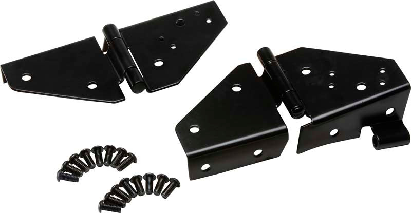 Kentrol 76-95 Jeep CJ/Wrangler YJ Windshield Hinge Pair - Powdercoat Black - Black Ops Auto Works