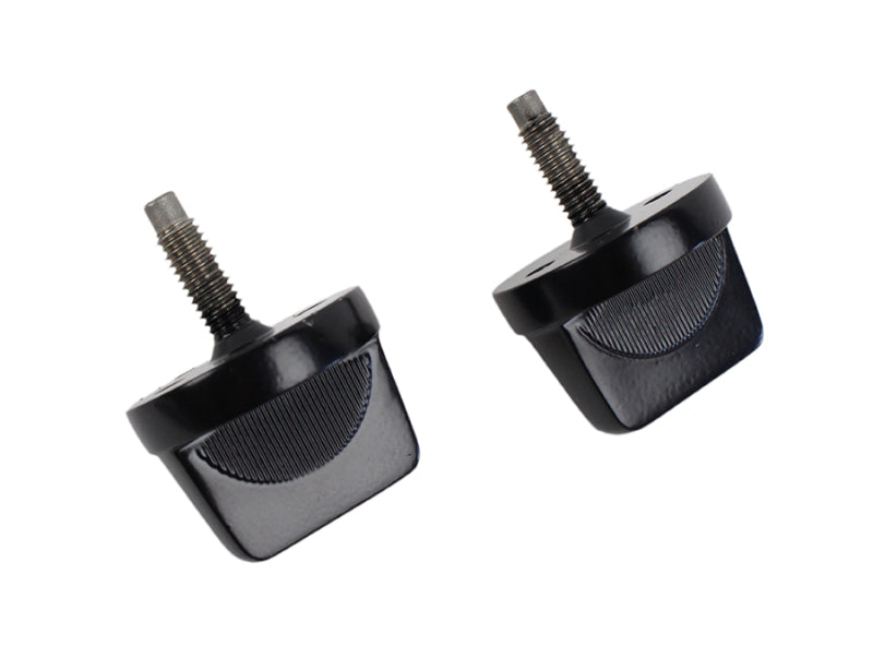 Kentrol 76-95 Jeep CJ/Wrangler YJ Windshield Knobs Pair - Powdercoat Black - Black Ops Auto Works
