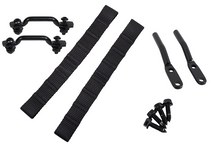 Load image into Gallery viewer, Kentrol 76-95 Jeep CJ/YJ Door Strap Kit Black Powdercoat Stainless Steel - Black Ops Auto Works