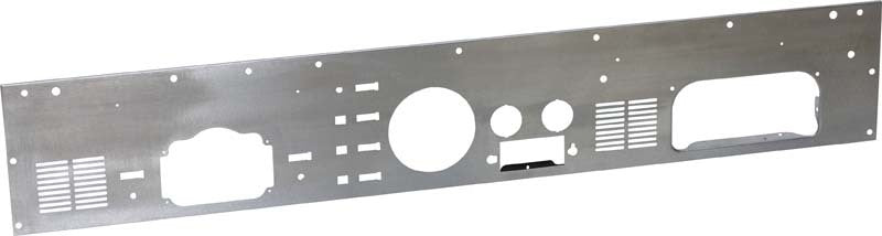 Kentrol 77-86 Jeep CJ Dash Panel (with radio opening) Brushed Silver - Black Ops Auto Works