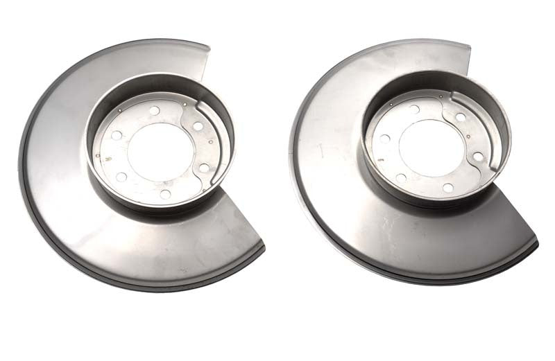 Kentrol 78-86 Jeep CJ Disc Brake Dust Cover Pair - Polished Silver - Black Ops Auto Works