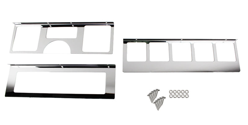 Kentrol 87-95 Jeep Wrangler YJ Dash Overlay Set (3 pieces) - Polished Silver - Black Ops Auto Works