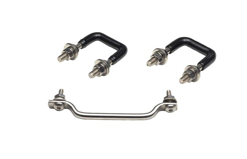Kentrol 87-95 Jeep Wrangler YJ Windshield Tie Down Kit - Polished Silver - Black Ops Auto Works