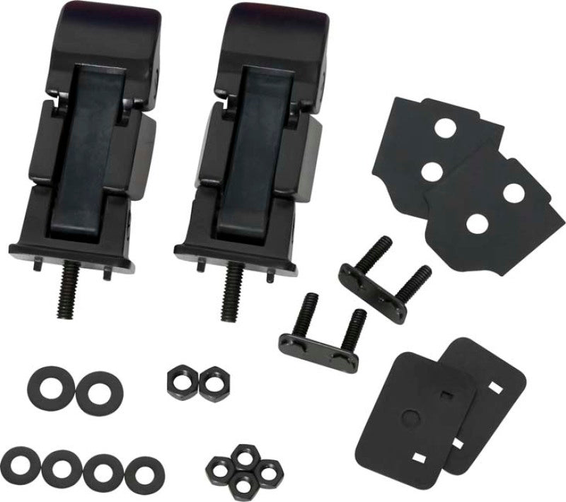 Kentrol 97-06 Jeep Wrangler TJ Hood Catch Pair - Powdercoat Black - Black Ops Auto Works
