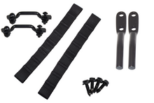 Load image into Gallery viewer, Kentrol Jeep Wrangler TJ Polished Stainless Door Strap Kit Black Powdercoat Stainless Steel - Black Ops Auto Works