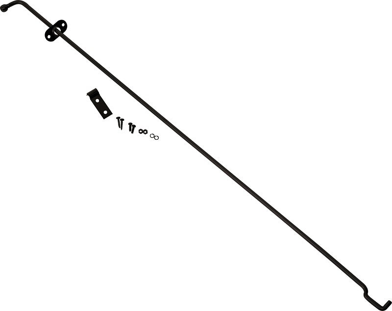 Kentrol 72-86 Jeep Wrangler CJ Hood Prop Rod - Powdercoat Black - Kentrol 50523