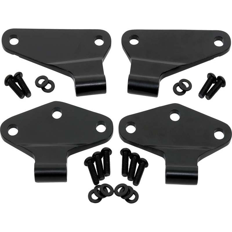 Kentrol 07-18 Jeep Wrangler JK Body Door Hinge Set 4 Pieces 2 Door - Powdercoat Black - Kentrol 50580