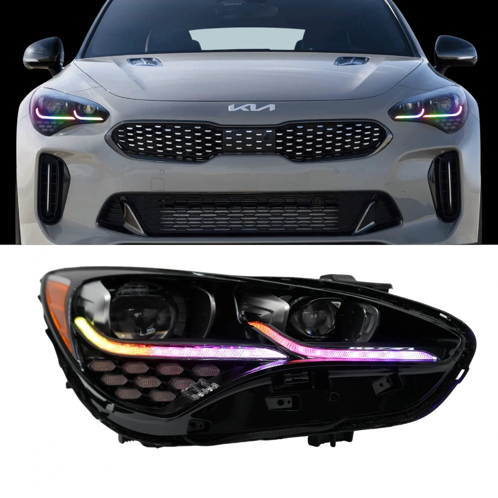 RGB Halo Kits Kia Stinger Multicolor Flow Series DRL Boards (2017-2024)