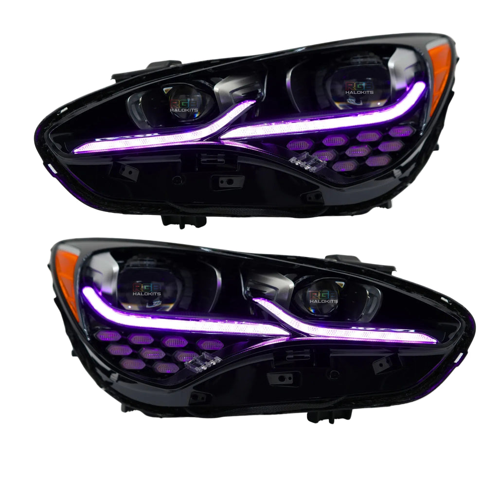 RGB Halo Kits Kia Stinger Multicolor Flow Series DRL Boards (2017-2024)