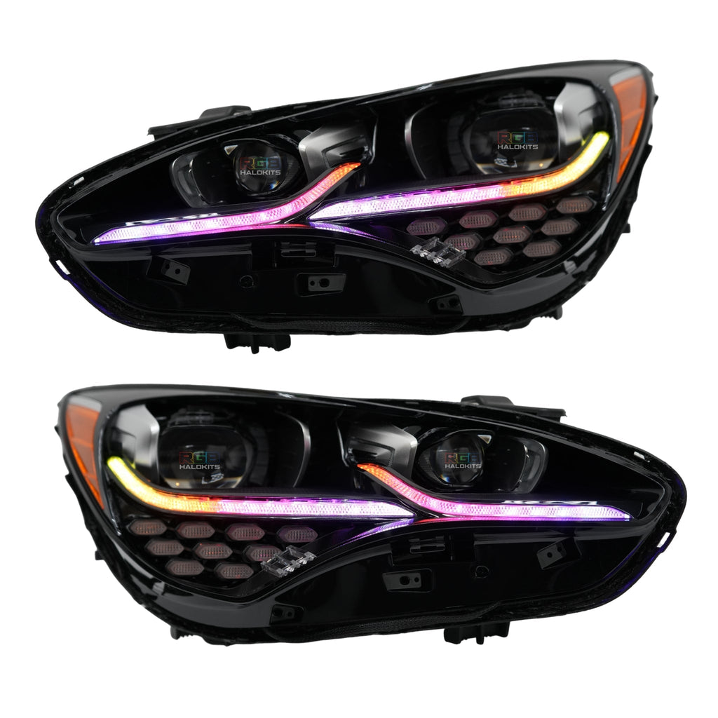 RGB Halo Kits Kia Stinger Multicolor Flow Series DRL Boards (2017-2024)
