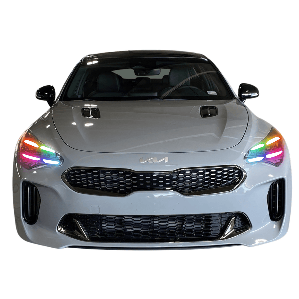 RGB Halo Kits G14x2 | A19 | P2 - BX1 Kia Stinger Multicolor Flow Series DRL Boards (2017-2024)