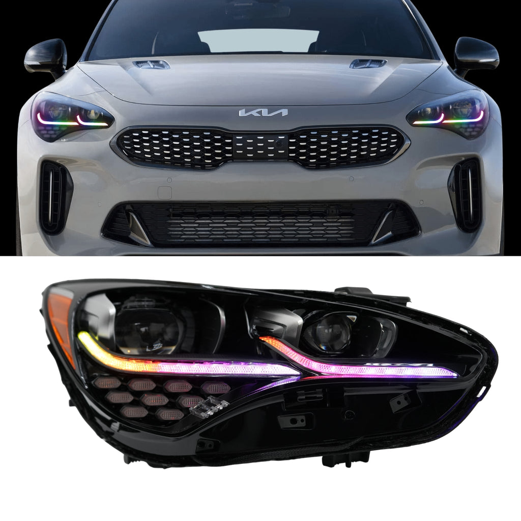 RGB Halo Kits Kia Stinger Multicolor Flow Series DRL Boards (2017-2024)