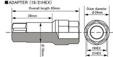 Load image into Gallery viewer, PJKWA129-Project Kics Key Adapter for Monolith M14 Nut - Key-Wheel Spacers &amp; Adapters-Project Kics