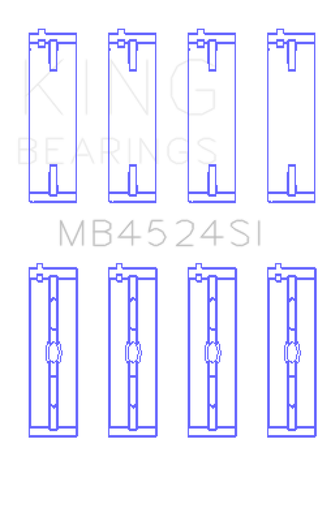 King Bearings Nissan VR38DETT VQ35HR VQ37HR Performance Crankshaft Main Bearings (Size +0.25) - Black Ops Auto Works