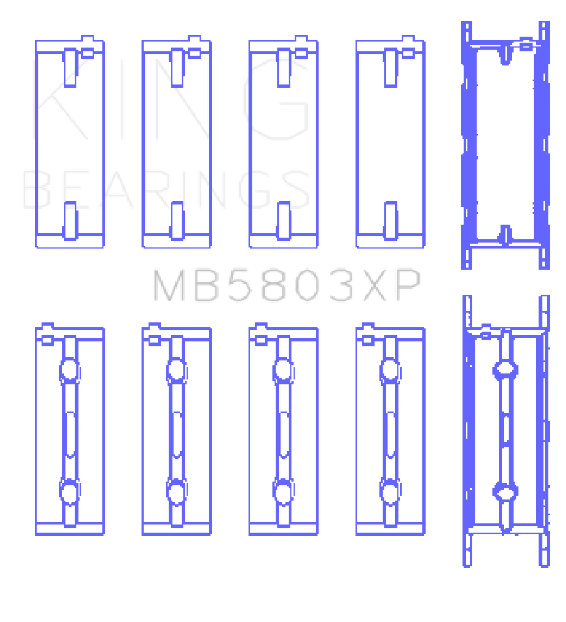 King BMW S65B40A Crankshaft Main Bearings Set of 5 - Black Ops Auto Works