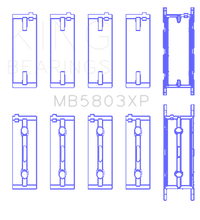 Load image into Gallery viewer, King BMW S65B40A Crankshaft Main Bearings Set of 5 - Black Ops Auto Works