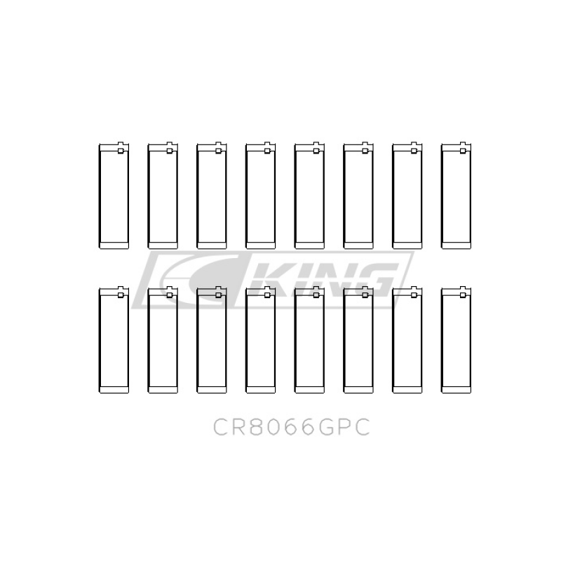 King Engine Bearings CR8066GPC0.25 coated connecting rod bearing set, image 1