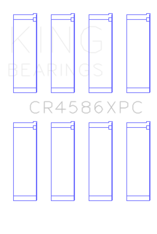 King Engine Bearings Mitsubishi 4B11T (Size 0.5) Coated Performance Rod Bearing Set - King Engine Bearings GCR4586XPC0.5