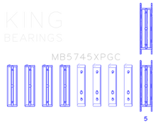 Load image into Gallery viewer, King Subaru FA20/Toyota 4U-GSE (Size .026) pMaxKote Performance Main Bearing Set - King Engine Bearings GMB5745XPGC.026