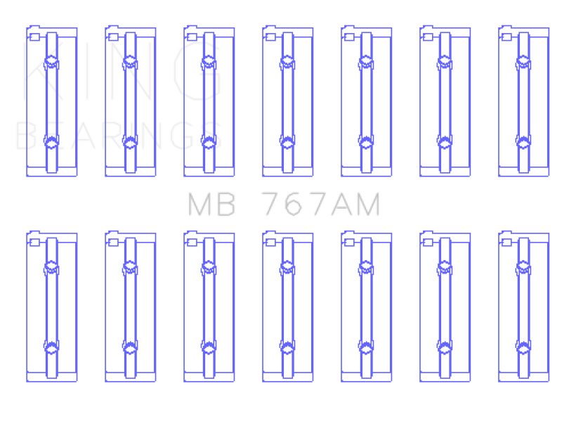 King Toyota 2M/4M/5ME/5MGE/7MGE/7MGTE (Size STD) Main Bearing Set - King Engine Bearings GMB767AM