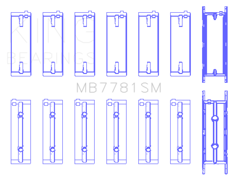 King BMW N57 D30 A/B/C / N57N / N57S (Size +0.25mm) Main Bearing Set - King Engine Bearings GMB7781SM0.25