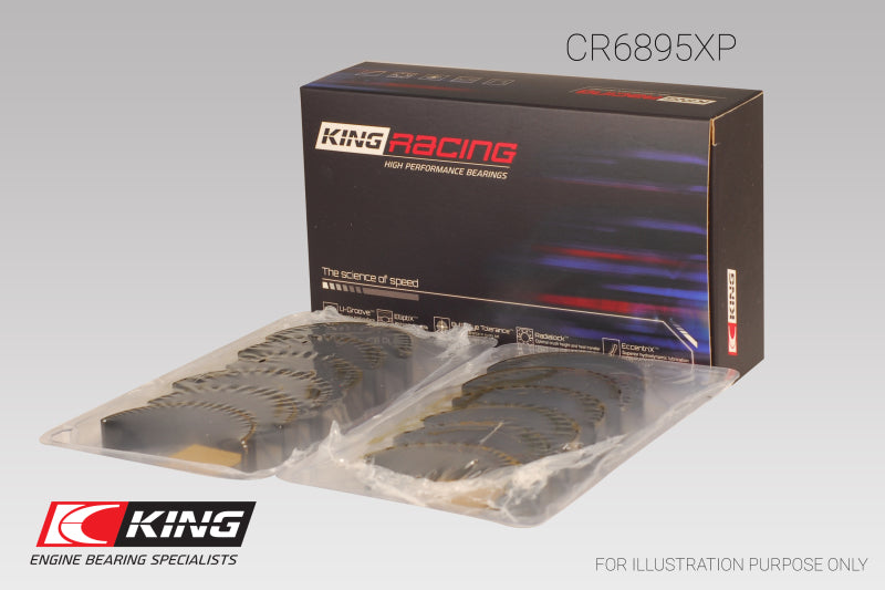 King Ford Ecoboost 3.5L V6 (Size 0.25) pMaxBlack Coated Connecting Rod Bearing Set - Black Ops Auto Works