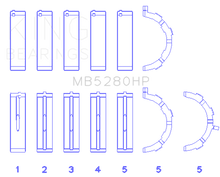 Load image into Gallery viewer, King Ford Prod. V8 4.6L/5.4L (Size 0.026) Performance Main Bearing Set - Black Ops Auto Works