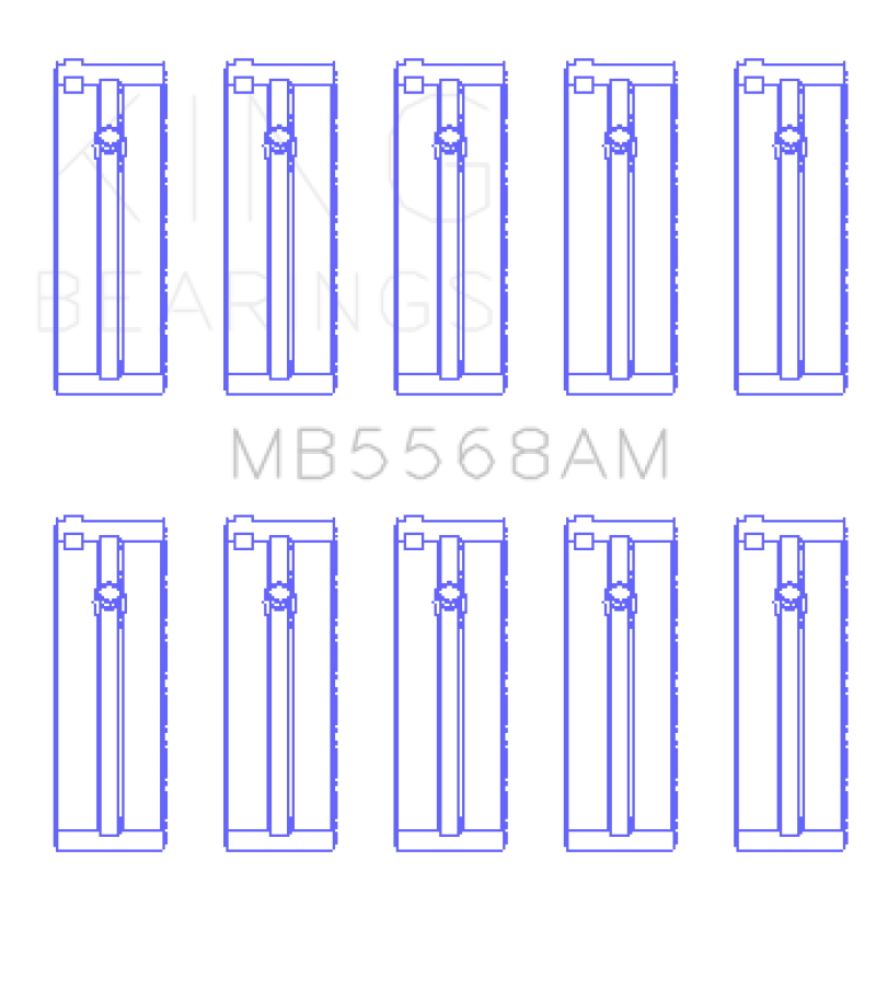 King Honda D16A/Y/Z H22A4 F23A (Size +0.25mm) Crankshaft Main Bearing Set - Black Ops Auto Works